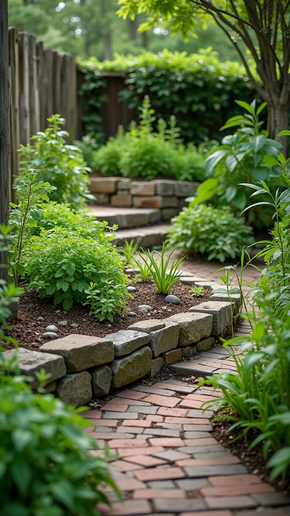 vibrant herb spiral garden