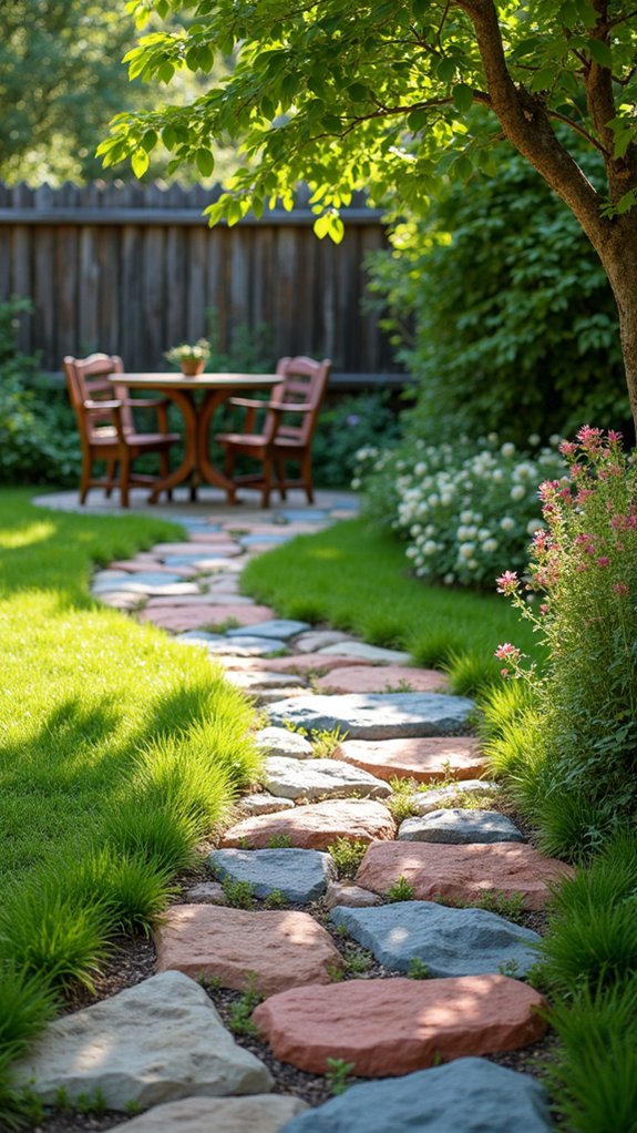 vibrant multi colored pathway