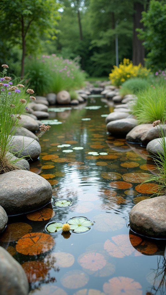 vibrant river rock mosaics