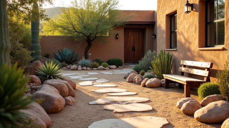 warm desert river landscaping