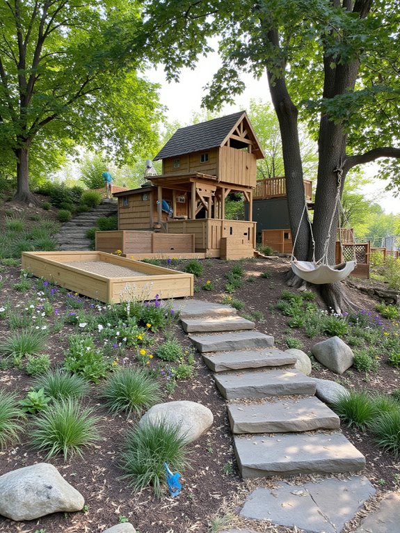 adventure playground on slope
