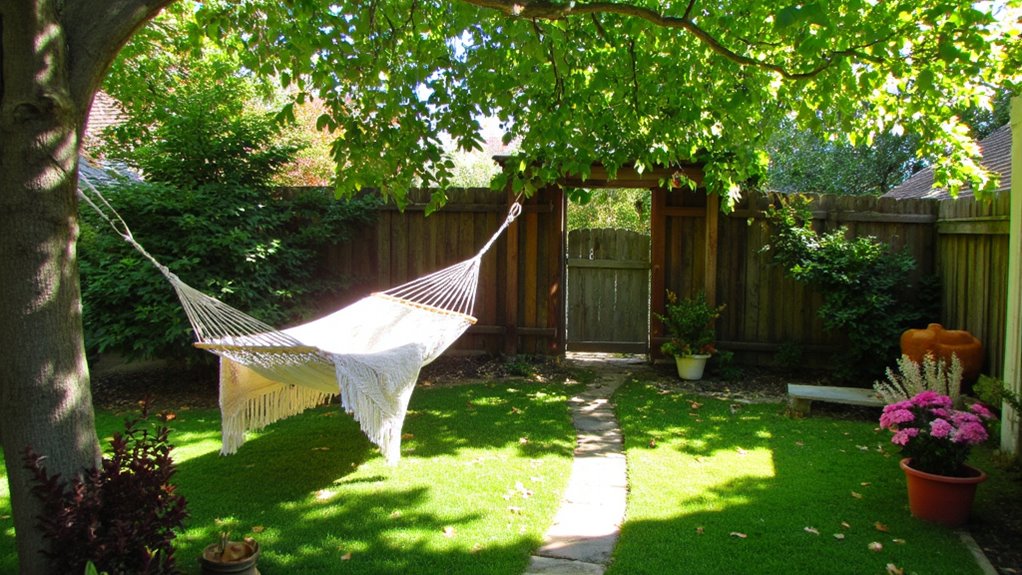 backyard hammock relaxation spot