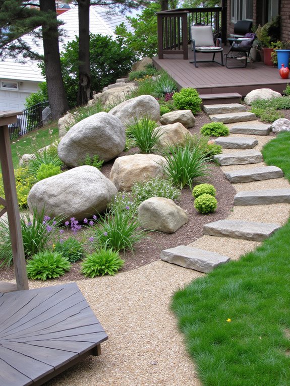 boulders enhance landscape aesthetics