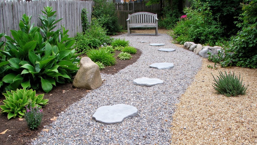 budget friendly gravel walkway