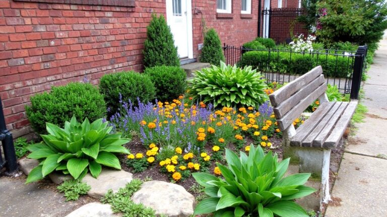 charming corner flower beds