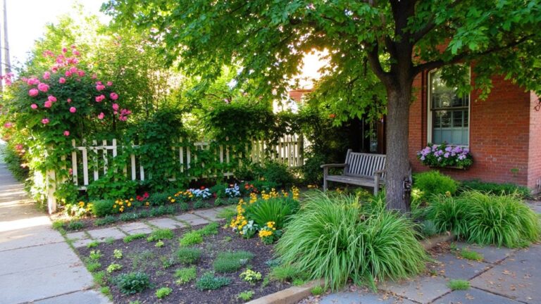 charming corner yard landscaping