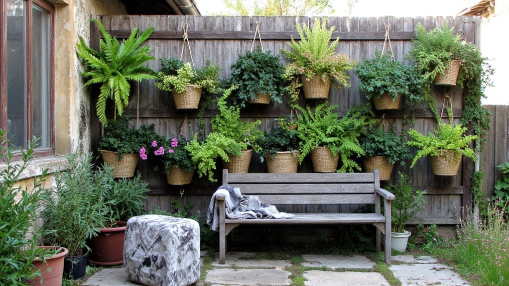 charming hanging basket garden