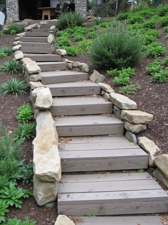 charming natural stone steps