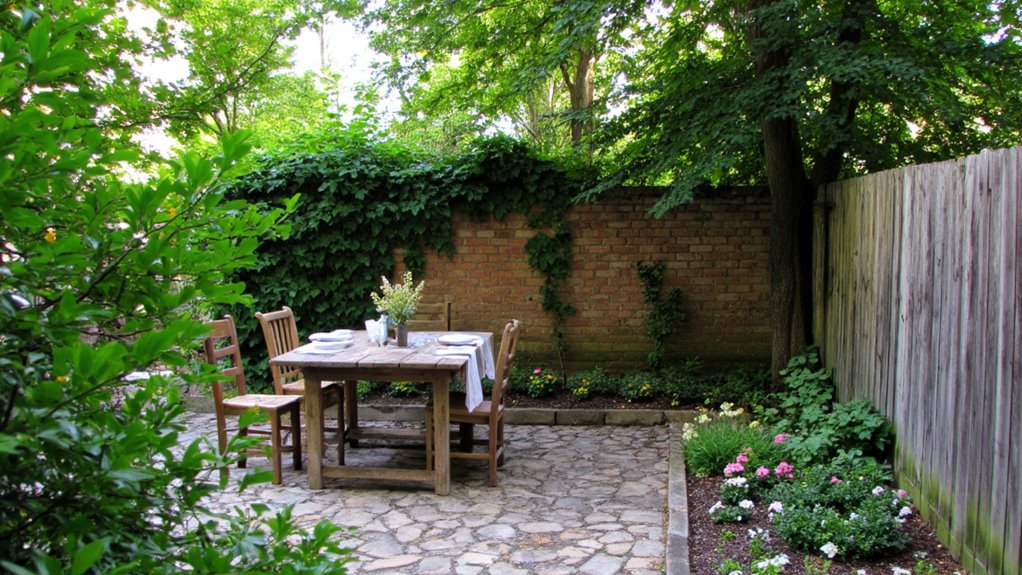 charming outdoor dining setup