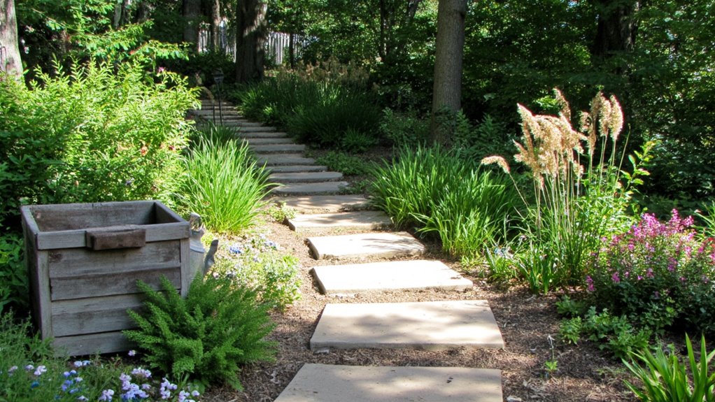 charming pathways with stones