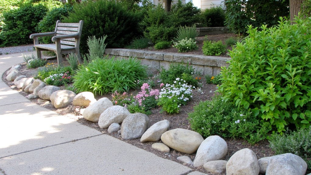 classic stone garden edging