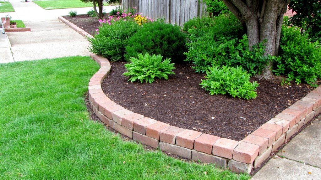 clean edges enhance mulch