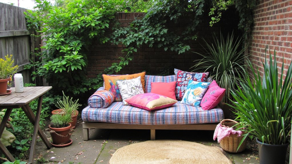 colorful cushions cozy escape