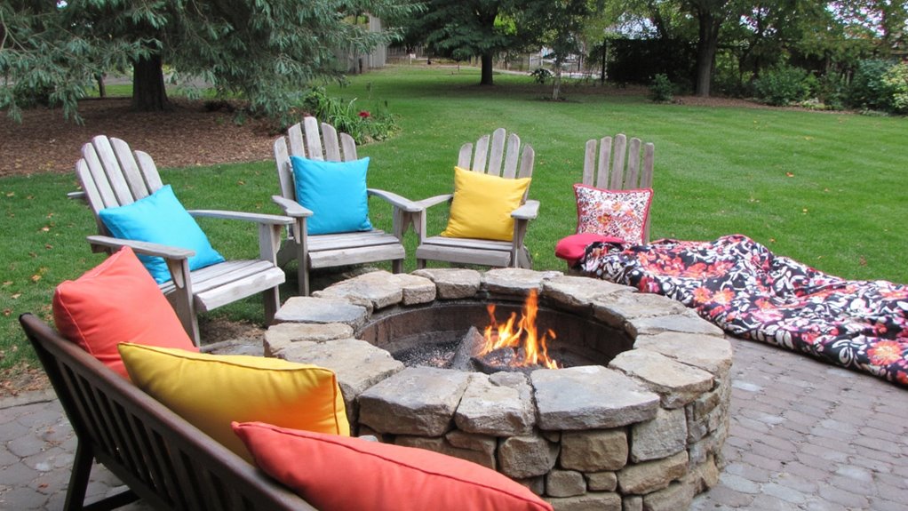 colorful cushions enhance comfort