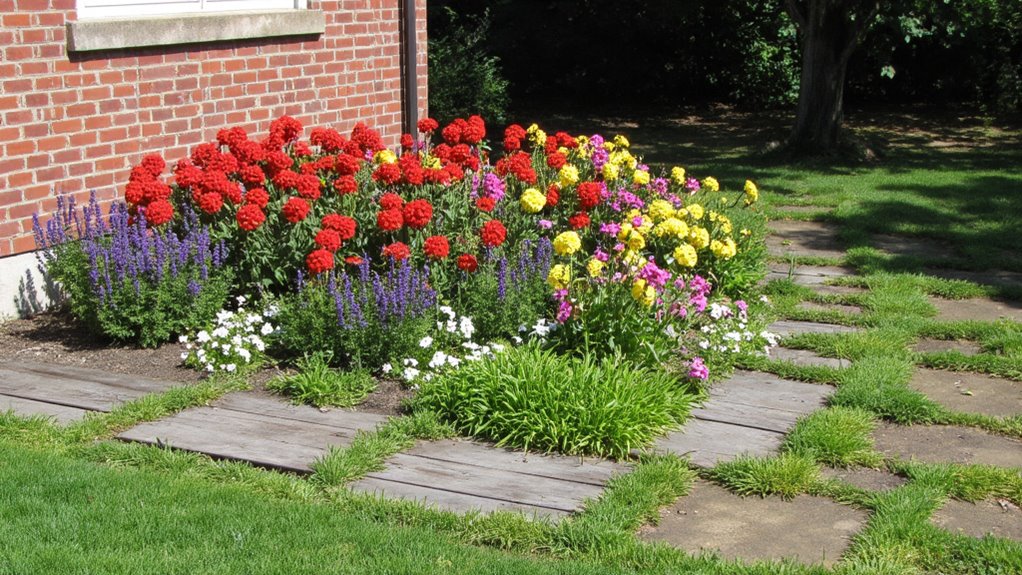 colorful floral garden retreat