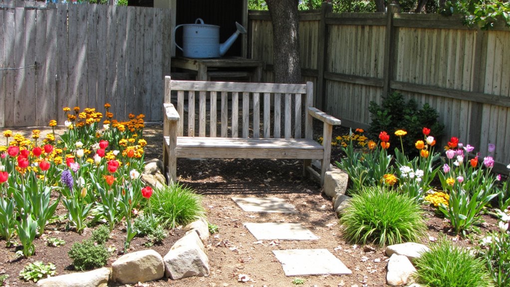 colorful flower bed design