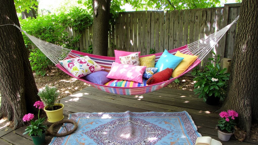 colorful pillows enhance comfort