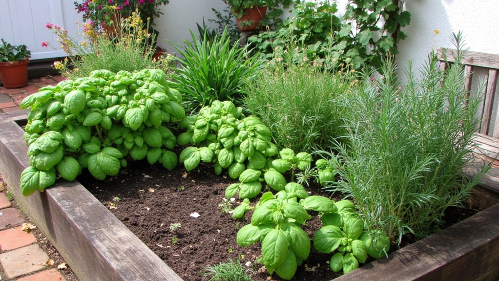 corner herb garden design