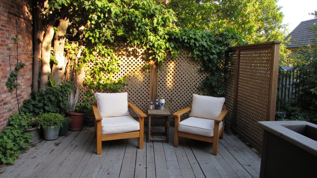 cozy backyard privacy screens
