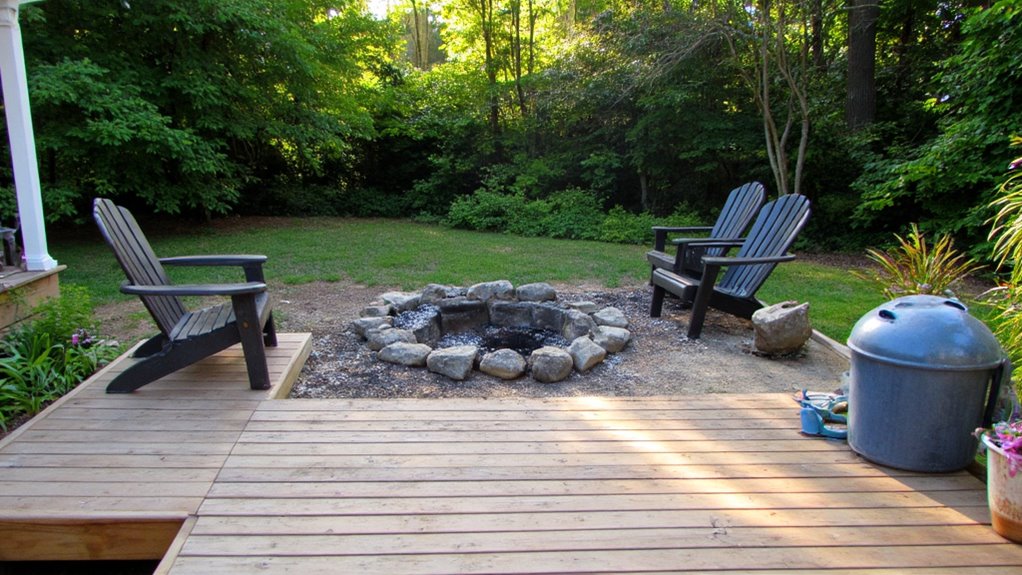 cozy elevated seating area