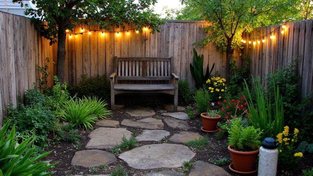 cozy evening garden ambiance