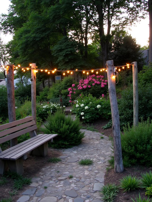 cozy evening garden lighting