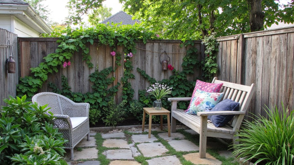 cozy fenced garden retreat