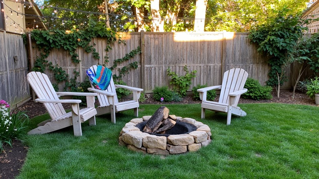 cozy fire pit gathering