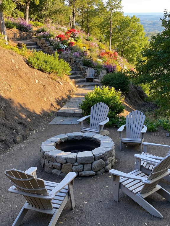 cozy fire pit retreat