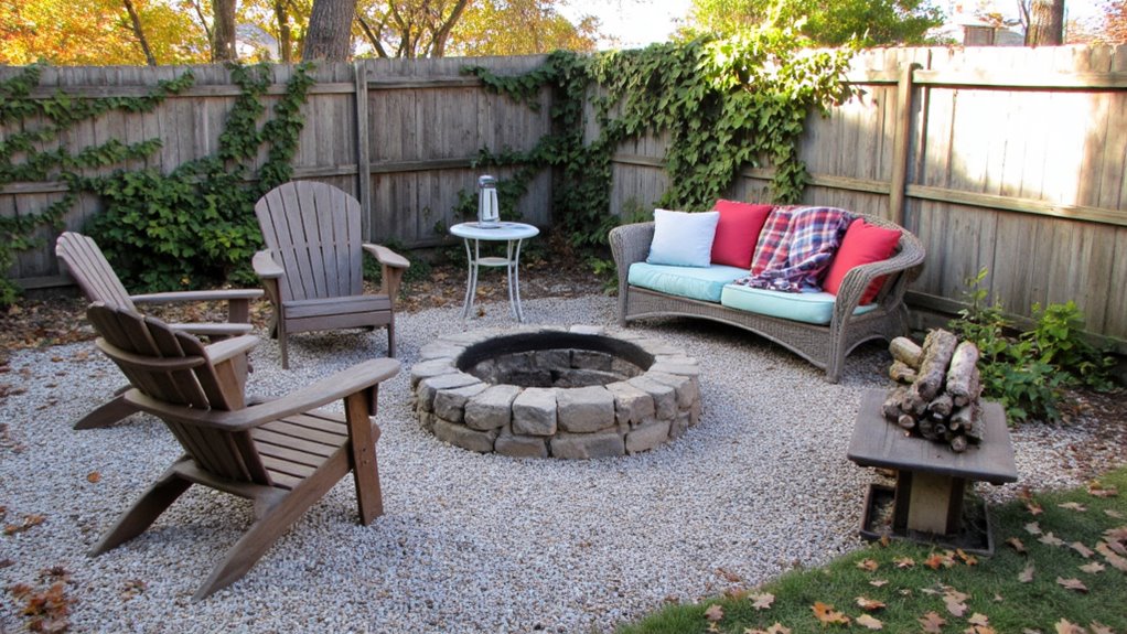 cozy fire pit retreat