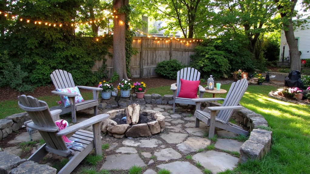 cozy fire pit retreat