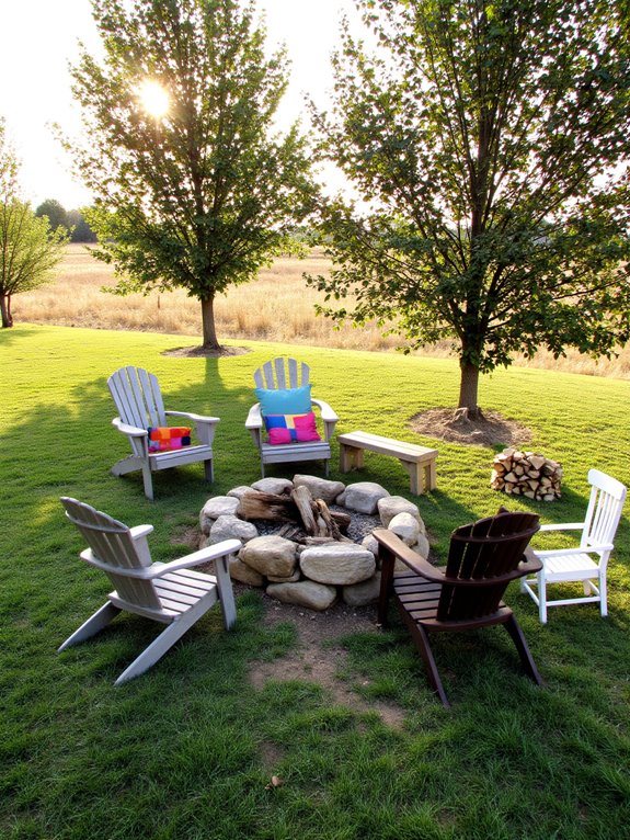 cozy fire pit seating