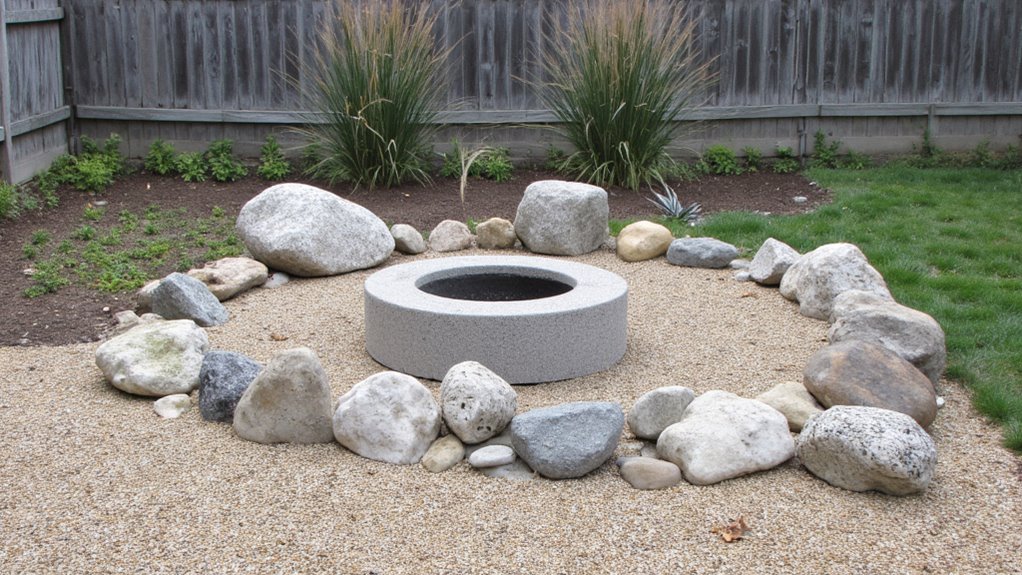 cozy fire pit surround