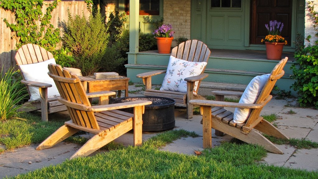 cozy front yard seating
