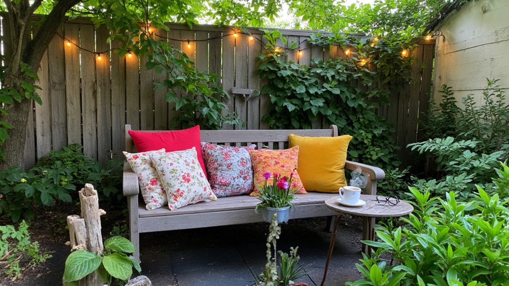 cozy garden reading nook