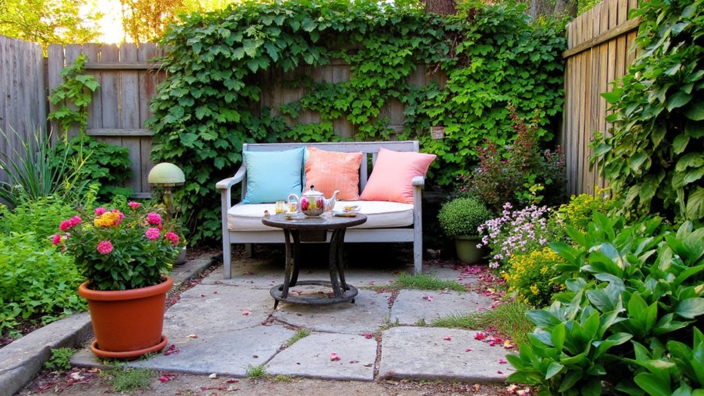cozy garden retreat setup