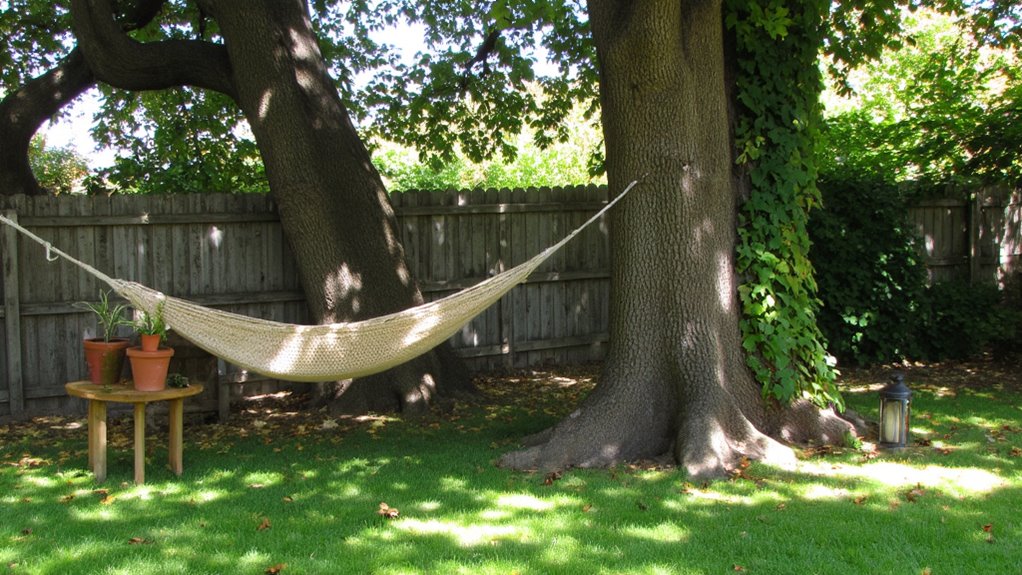 cozy hammock under tree