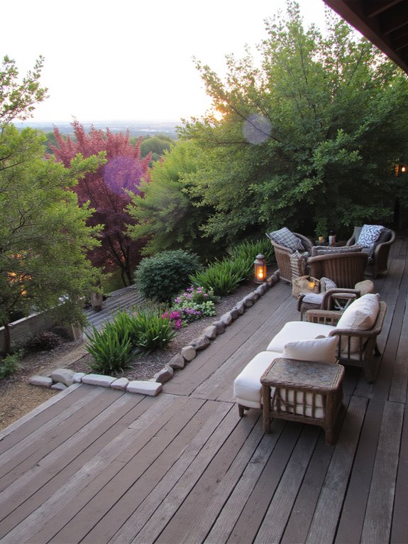 cozy hilltop fireworks viewing