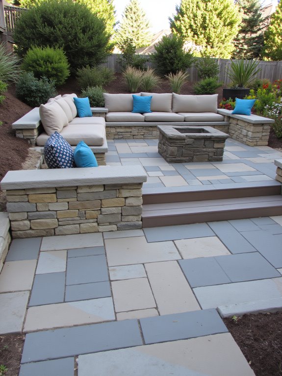 cozy integrated seating areas