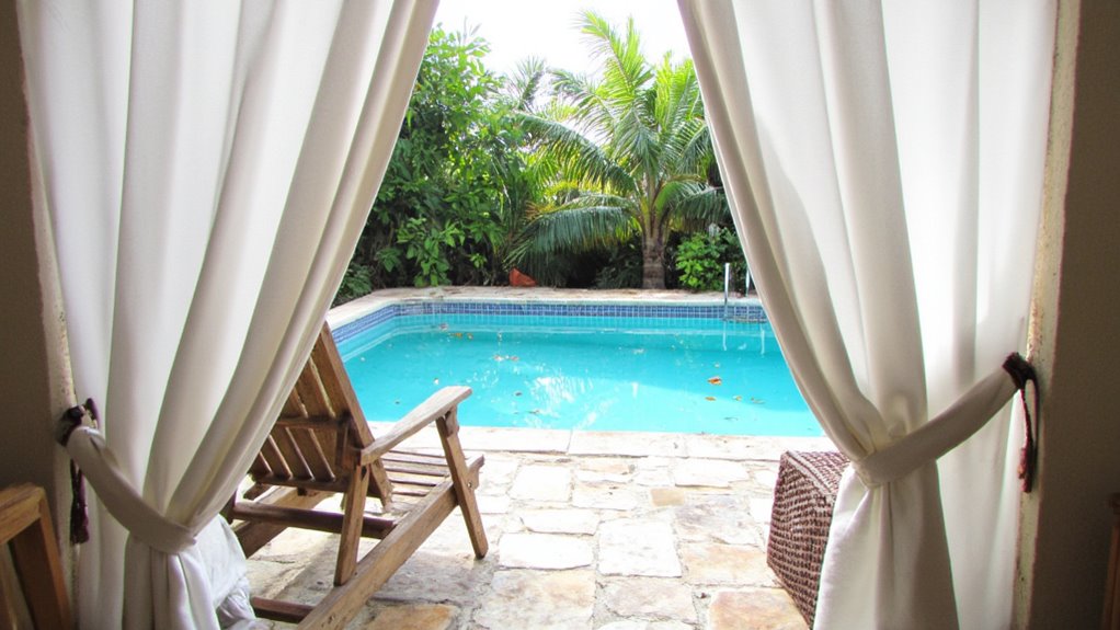 cozy outdoor curtain retreat