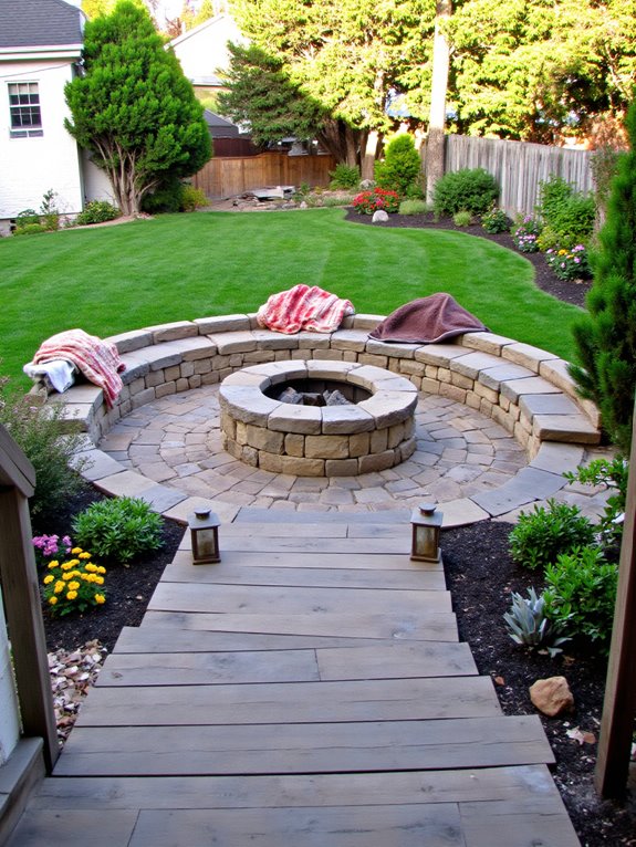 cozy outdoor fire pit