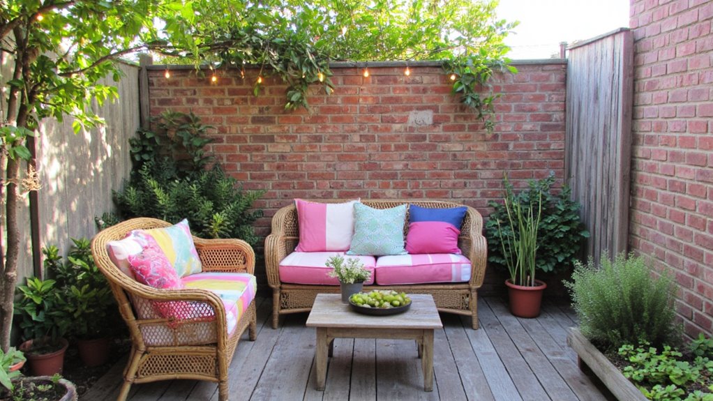 cozy outdoor lounge spaces