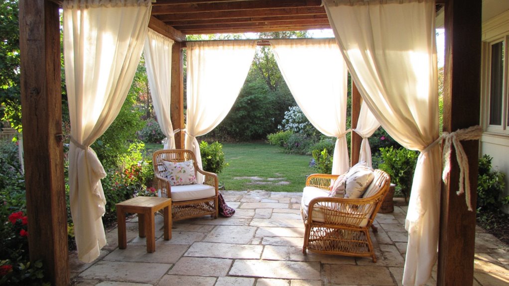 cozy outdoor privacy curtains