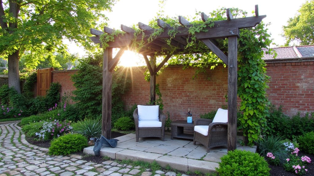 cozy outdoor retreat created