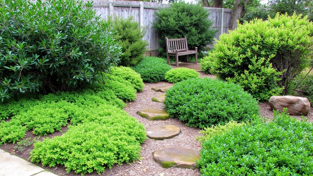 cozy retreat with shrubs