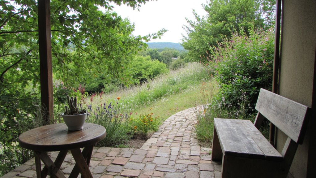 cozy scenic viewpoint seating