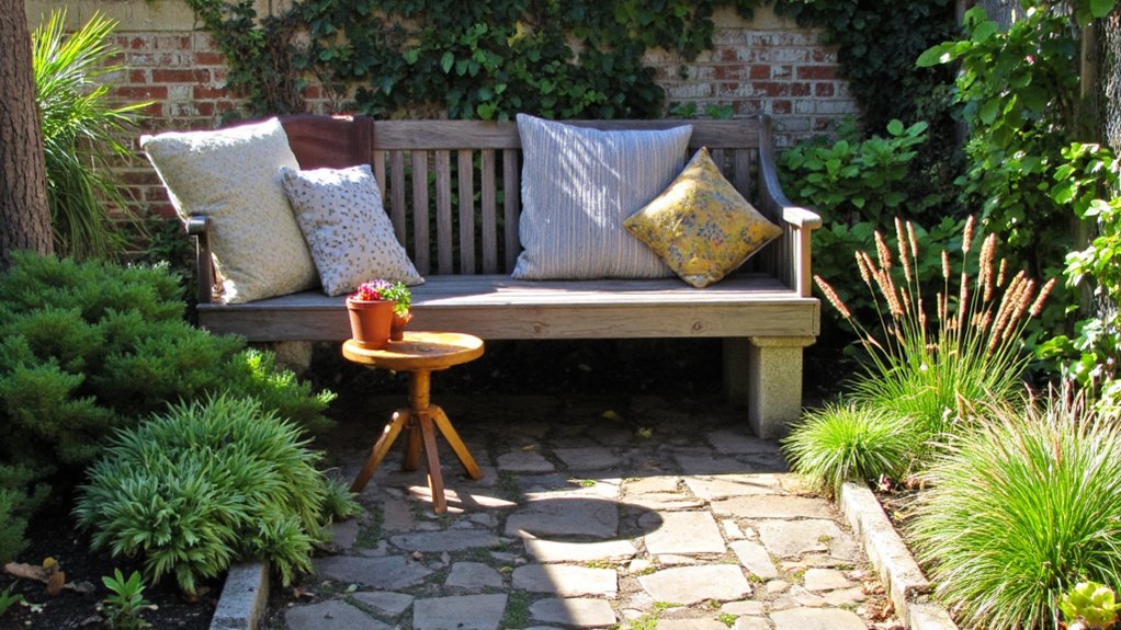 cozy seating with herbs