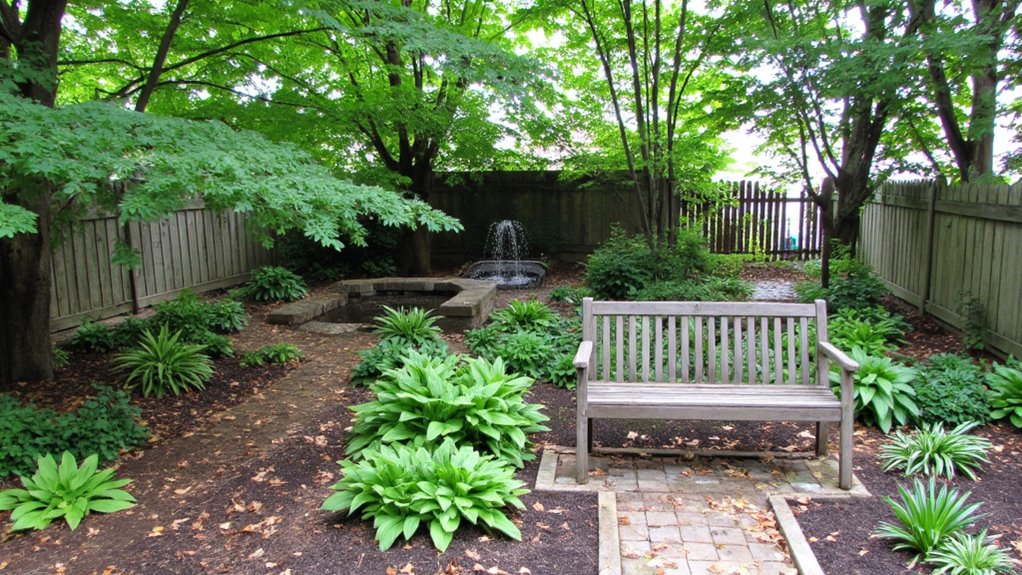 cozy shade garden retreat