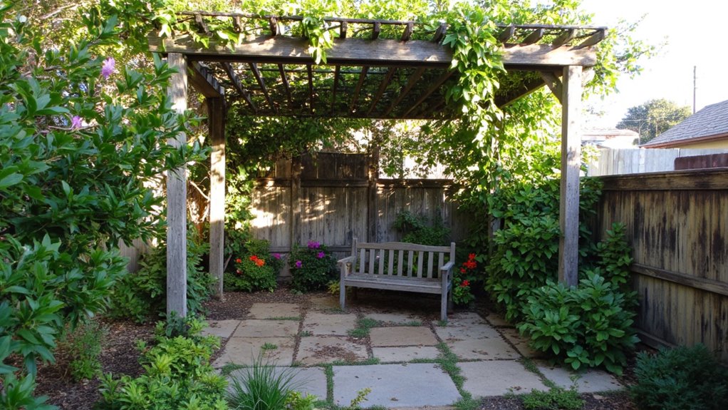 cozy shaded backyard retreat