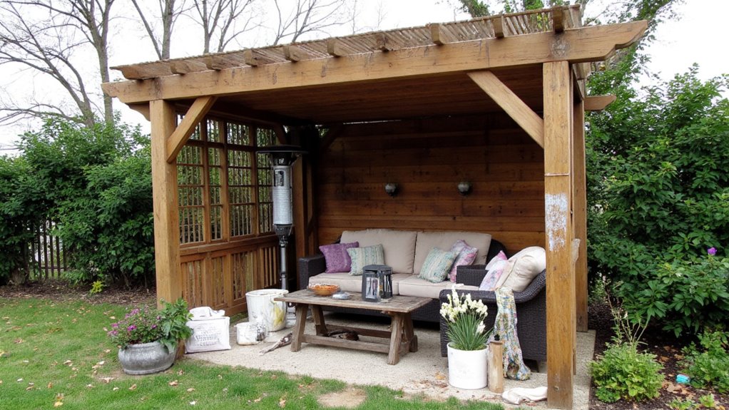 cozy year round outdoor seating